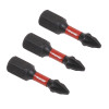 AK8207 Pozi #1 Impact Power Tool Bits 25mm - 3pc