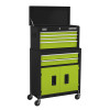 AP22HVG Topchest & Rollcab Combination 6 Drawer with Ball-Bearing Slides - Hi-Vis Green