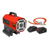 LP69CCOMBO 230V Space Warmer Propane Heater 30,000-68,000Btu/hr (9-20kW) with 20V 4Ah Kit