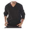 Beeswift Acrylic Sweater V-Neck Black S