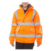 Beeswift Bomber Jacket Fleece Lined Hi-Vis
