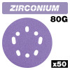 Trend Zirconium Random Orbital Sanding Disc 50pc 125mm 80 Grit