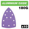 Trend Aluminium Oxide Detail Sanding Sheet 180 Grit 102mm x 151mm 10pc