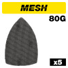 Trend Mesh Detail Sanding Sheet 5pc 102mm x 152mm 80 Grit