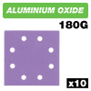 Trend Aluminium Oxide 1/4 Sheet Sanding Sheet 180 Grit 114mm x 110mm 10pc