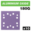 Trend Aluminium Oxide 1/4 Sheet Sanding Sheet 180 Grit 114mm x 110mm 10pc