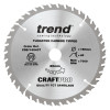 Trend Wood Cordless Circular Saw Blade 165mm x 20mm x 40T
