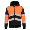 Portwest PW377 PW3 Hi-Vis Zipped Class 1 Winter Hoodie