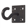 50mm x 50mm Chain Hook on Plate Black