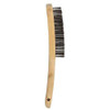 3 Row Wooden Handled Wire Brush