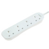 Masterplug 4 Gang Extension Lead White 13Amp 2mtr