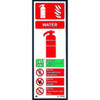 300 x 100mm S/A Water Extinguisher Use Sign