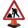 Men At Work Cone Mounted Sign 600mm