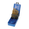 Titanium-Coated HSS Metric Drill Bit Set 19pce