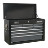 AP2509B Topchest 9 Drawer with Ball Bearing Slides - Black/Grey