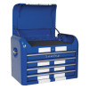 AP28104BWS Topchest 4 Drawer Retro Style - Blue with White Stripes
