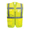 C496 Madrid Hi-Vis Half Mesh Executive Vest  Yellow 3XL