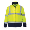 F301 Hi-Vis Contrast Fleece Yellow/Navy XL