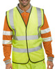 Hi-Vis Waistcoat Yellow -  YELLOW, M