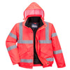 S463 Hi-Vis Winter Bomber Jacket  Red M