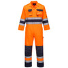 TX55 Nantes Hi-Vis Contrast Work Coverall Orange/Navy L