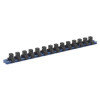 SR3814 Socket Retaining Rail with 14 Clips Aluminium 3/8in Sq Drive