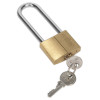 S0989 Brass Body Padlock with Brass Cylinder Long Shackle 40mm