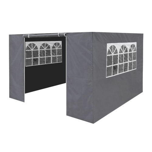 DG149 Dellonda Premium Gazebo/Marquee Side Walls/Doors/Windows, Fits 3 x 3m Models - Grey