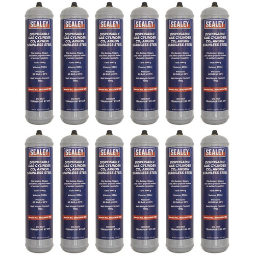 MIG/MIX/100/12 Gas Cylinder Disposable Carbon Dioxide/Argon 100g - Box of 12