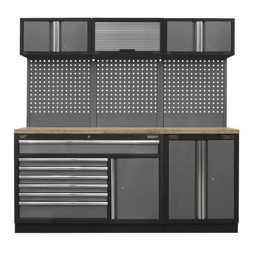 APMSSTACK11W Superline PRO 2.04m Storage System - Pressed Wood Worktop