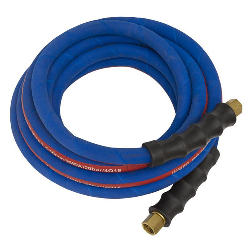 AH5R/38 Air Hose 5m x 10mm with 1/4in BSP Unions Hvy Duty