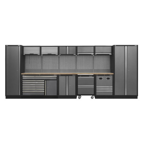 APMSSTACK16W Superline PRO 4.9m Storage System - Pressed Wood Worktop