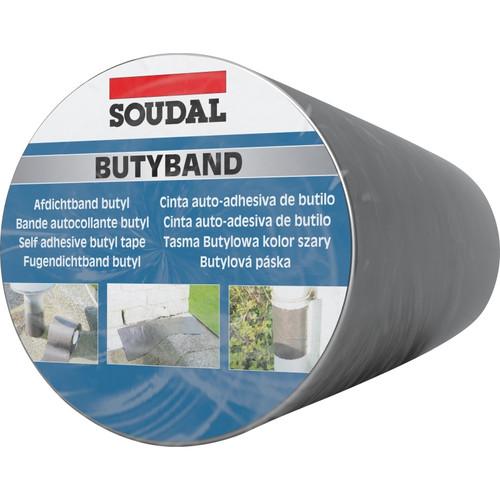 Soudal Butyband Butyl Flashing Self Adhesive Tape Lead 300mm/10m