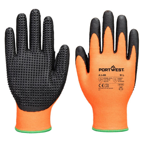 Portwest A148 Grip 13 Nitrile High Dotted Glove Portwest A148 Grip 13 Nitrile High Dotted Glove