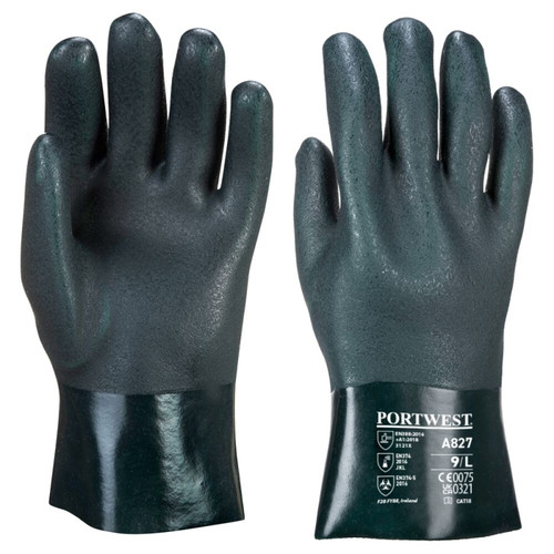 Portwest A827 Chem 270 PVC Double Dipped Gauntlet Size XL