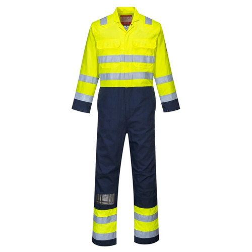 Portwest BIZ7 Bizflame Work Hi-Vis Contrast FR Coverall