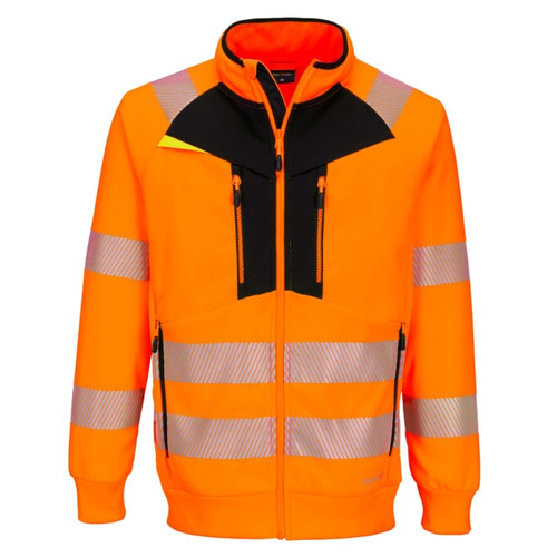 Portwest DX477 DX4 Hi-Vis Funnel Neck Zipped Sweatshirt Portwest DX477 DX4 Hi-Vis Funnel Neck Zipped Sweatshirt