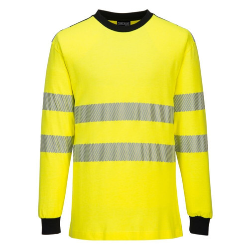 Portwest FR701 PW3 Modaflame Knit Hi-Vis FR Long Sleeve T-Shirt Portwest FR701 PW3 Modaflame Knit Hi-Vis FR Long Sleeve T-Shirt