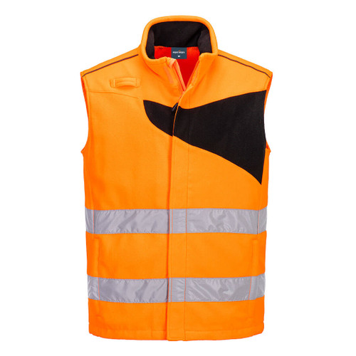 Portwest PW231 PW2 Hi-Vis Fleece Bodywarmer Portwest PW231 PW2 Hi-Vis Fleece Bodywarmer