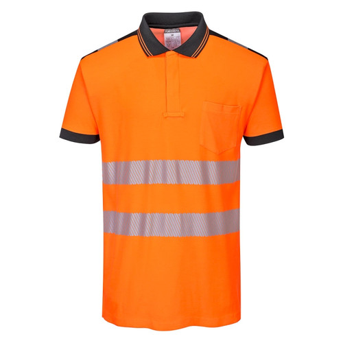 Portwest T180 PW3 Hi-Vis Cotton Comfort Polo Shirt S/S