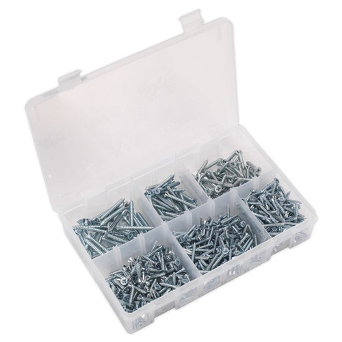 AB062STCS Self Tapping Screw Assorted Csk Pozi Zinc 510pce