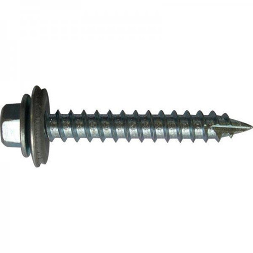 6.3 x 25 Hex Timber/Gash Screw/Washer (100)