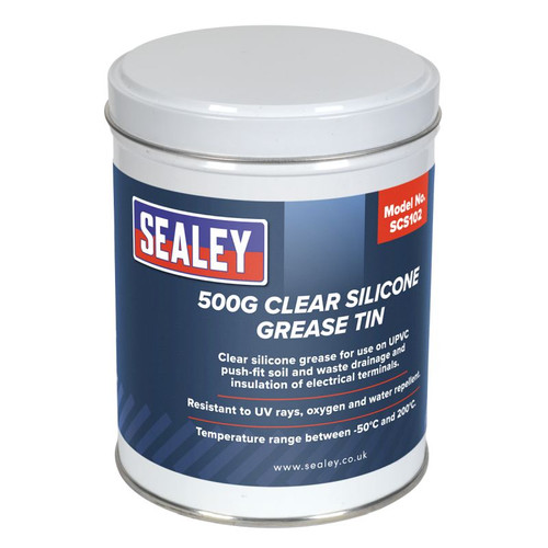 SCS102 Silicone Clear Grease 500g Tin