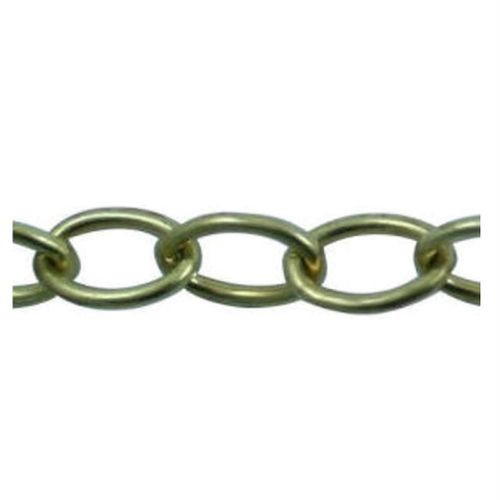 1.8mm x 13mm Solid Brass Oval Chain 10mtr