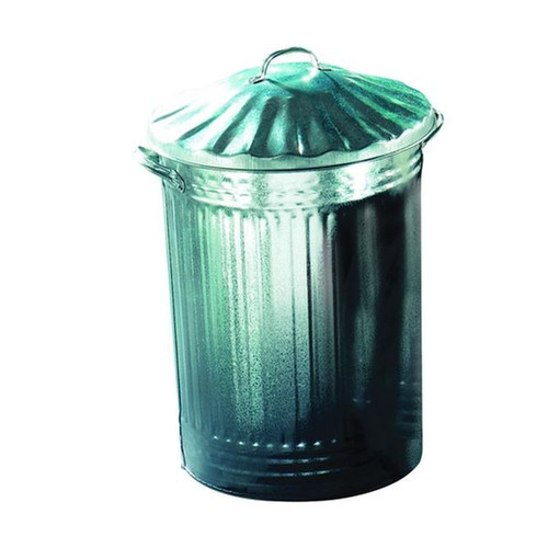 Galvanised Dustbin with Lid 450mm