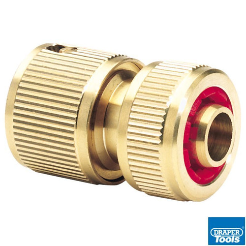 Brass Hose Connector Water Stop 1/2in