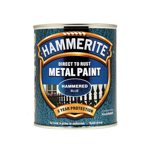 Direct to Rust Hammered Finish Paint Blue 750ml