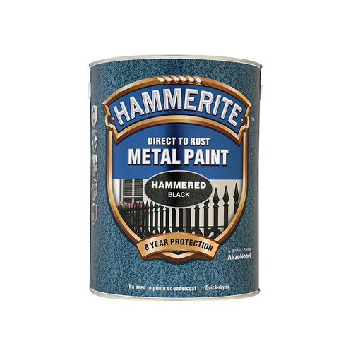 Direct to Rust Hammered Finish Paint Black 5ltr