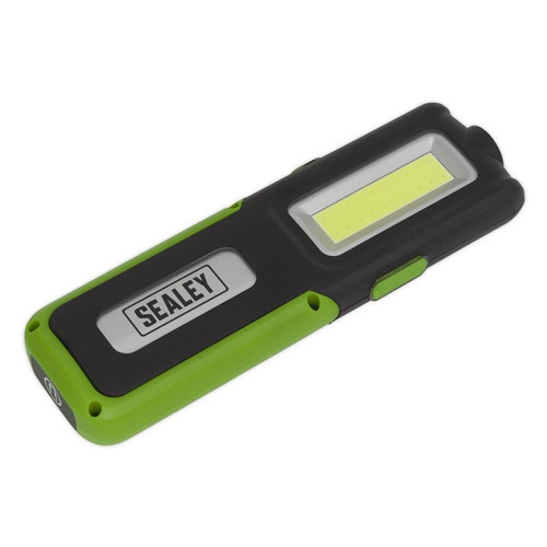 LED318G Rechargeable Inspection Lamp Green 5W COB+3W LED+Power Bank