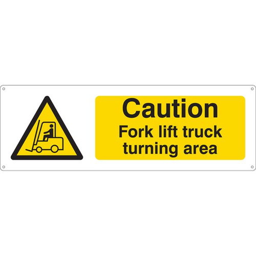 600 x 200mm S/R Caution Fork Lift Truck Turning